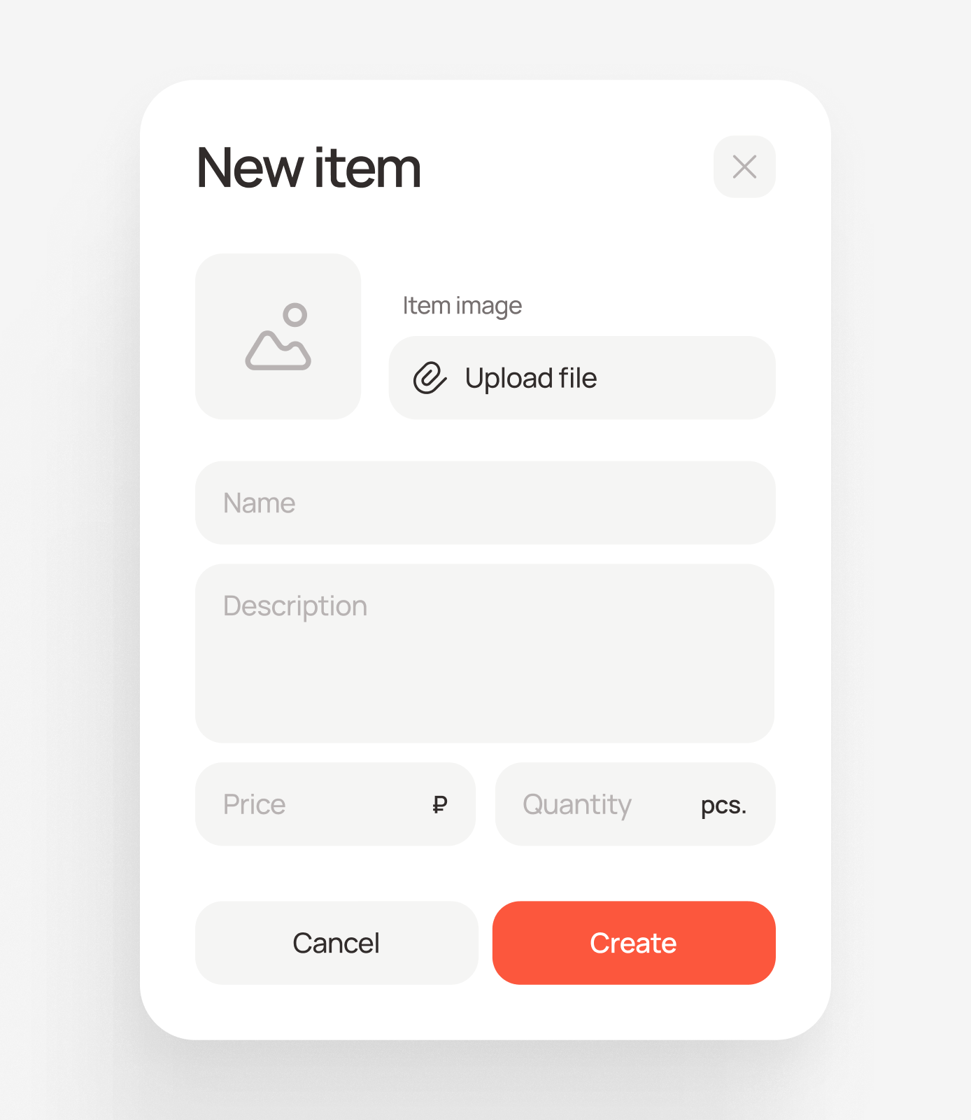 An Item holds the image, description and price of the customer-facing offer.