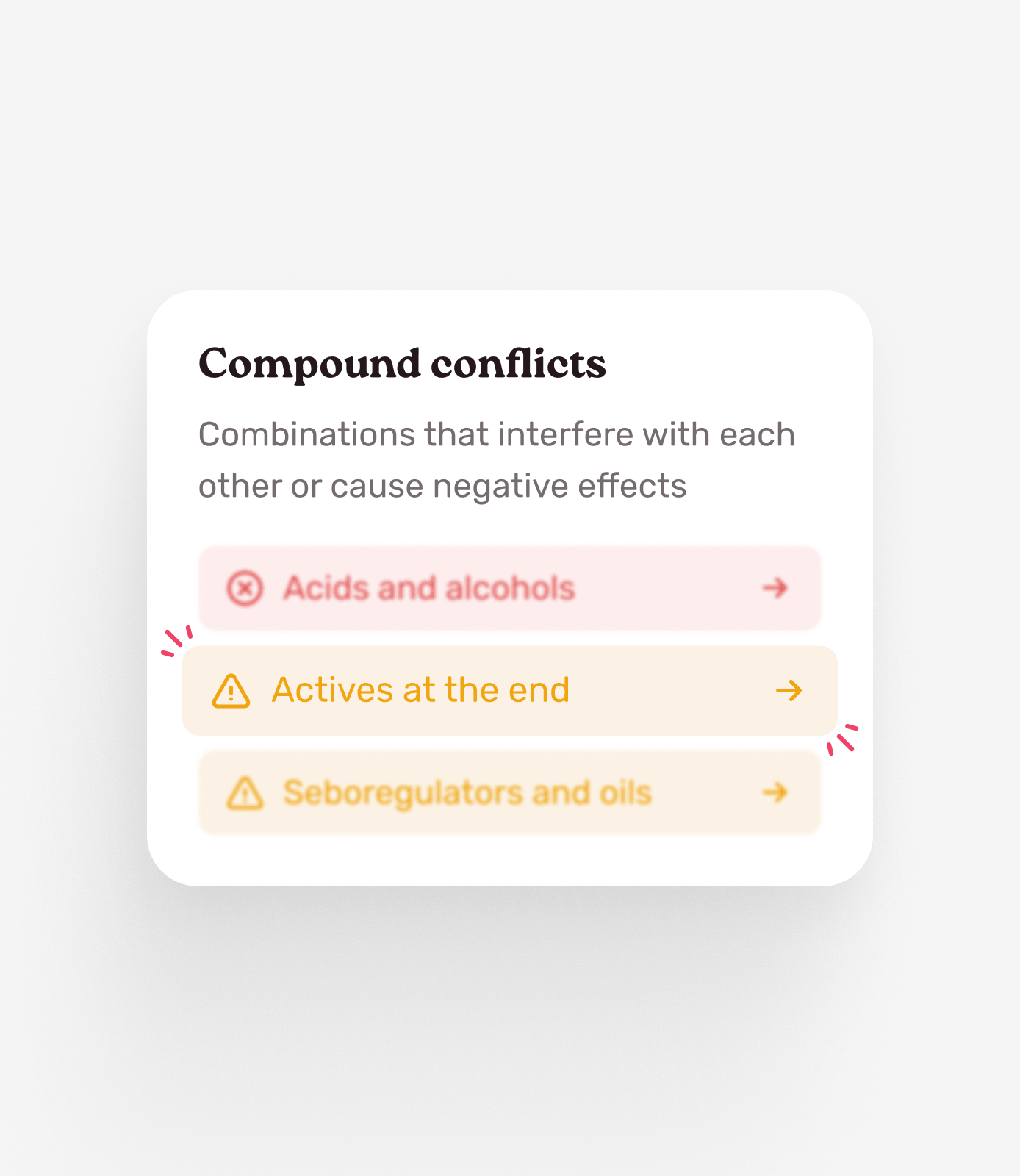Compound conflicts accordion